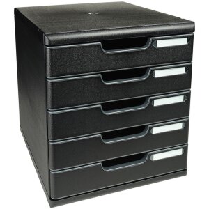 Exacompta drawer box MODULO A4 5 drawers black