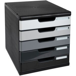 Exacompta drawer box MODULO DIN A4 grey 5 closed drawers