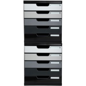 Exacompta drawer box MODULO DIN A4 grey 5 closed drawers