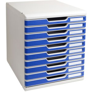 Exacompta Modulo A4 10 drawers Blue Office