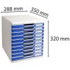 Exacompta Modulo A4 10 drawers Blue Office