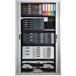 Exacompta Modulo A4 File 10 Closed Drawers Office Stone Grey