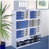 Exacompta Modulo A4 File 10 Closed Drawers Office Stone Grey