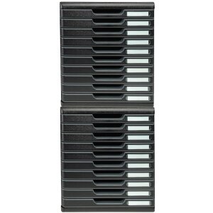 Exacompta drawer box MODULO DIN A4 black 10 closed drawers