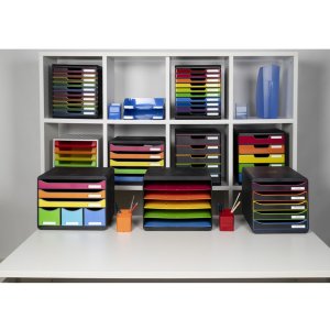 Exacompta drawer box MODULO A4 10 closed drawers rainbow