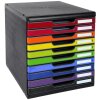 Exacompta drawer box MODULO A4 10 closed drawers rainbow