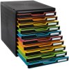 Exacompta drawer box MODULO A4 Black/Harlequin 10 closed drawers