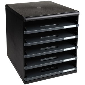 Exacompta drawer box MODULO DIN A4 dark grey 5 open drawers