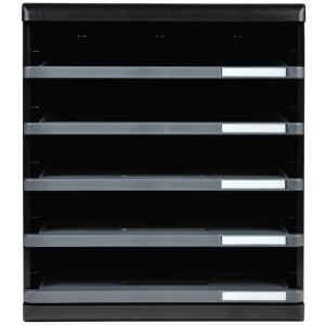 Exacompta drawer box MODULO DIN A4 dark grey 5 open drawers