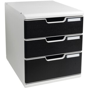 Exacompta drawer box MODULO A4 3 closed drawers black