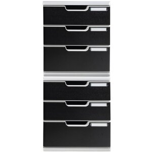 Exacompta drawer box MODULO A4 3 closed drawers black