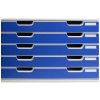 Exacompta drawer box MODULO A3 5 closed drawers Blue