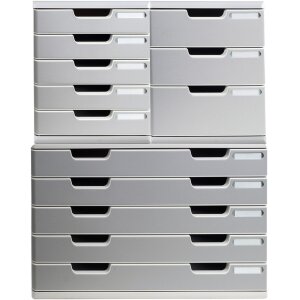 Exacompta drawer box MODULO A3 5 closed drawers stone grey