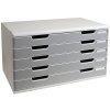 Exacompta drawer box MODULO A3 5 closed drawers stone grey