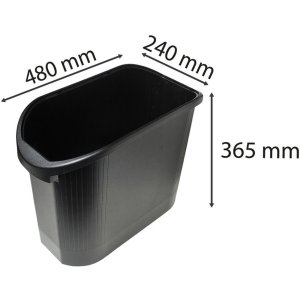 Exacompta Eco-Paper Basket Topline Black 48x24x36,5 cm