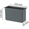 Exacompta square eco insert for waste bin 2 litres anthracite