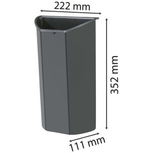 Exacompta Half Round Deep Eco Insert for Bin 4.5 Litre Anthracite