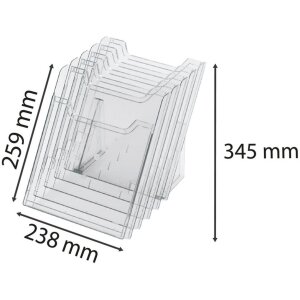 Exacompta 60258D Tabletop brochure holder A4 5...