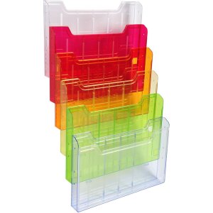 Exacompta 64299D Wall brochure holder A4 6 compartments...