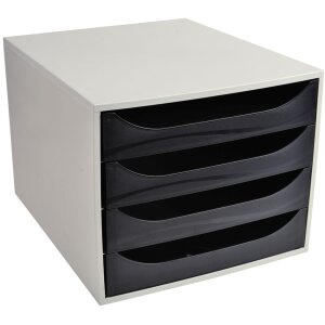 Exacompta ECOBOX drawer box 4 drawers black