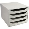 Exacompta ECOBOX Drawer Box 4 Drawers Grey 348x284x234 mm