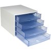 Exacompta 228610D ECOBOX drawer box 4 drawers ice blue A4