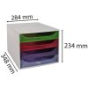 Exacompta ECOBOX drawer box 4 drawers rainbow