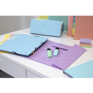 Exacompta 55528E Folder with elasticated closure Aquarel Pastel blue DIN A4 400g/m²