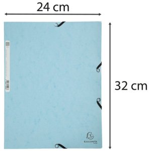 Exacompta 55528E Folder with elasticated closure Aquarel Pastel blue DIN A4 400g/m²