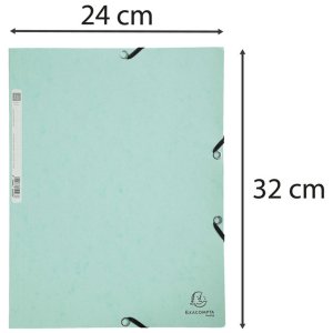 Exacompta 55533E Folder Aquarel A4 pastel green colour chipboard 400g/m²