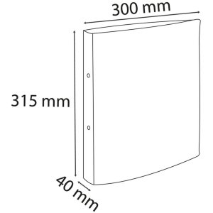 Exacompta ring binder A4 2 rings D-shape 25 mm Aquarel - citrus yellow