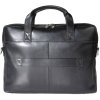 Exacompta 17437E Laptop shoulder bag in black leather 14 inch water-repellent