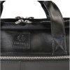 Exacompta Laptop Shoulder Bag 2 Compartments Black Leather Exactive Black