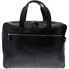 Exacompta Laptop Shoulder Bag 2 Compartments Black Leather Exactive Black