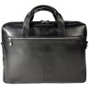 Exacompta Laptop Shoulder Bag 2 Compartments Black Leather Exactive Black