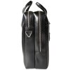 Exacompta Laptop Shoulder Bag 2 Compartments Black Leather Exactive Black