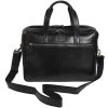 Exacompta Laptop Shoulder Bag 2 Compartments Black Leather Exactive Black