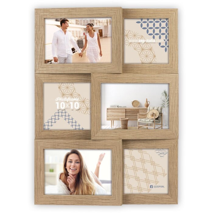 Photo Gallery Brescia 6 photos 10x10 cm and 10x15 cm brown