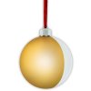 Christmas Ball with Photo Gold Satin 10x10 cm