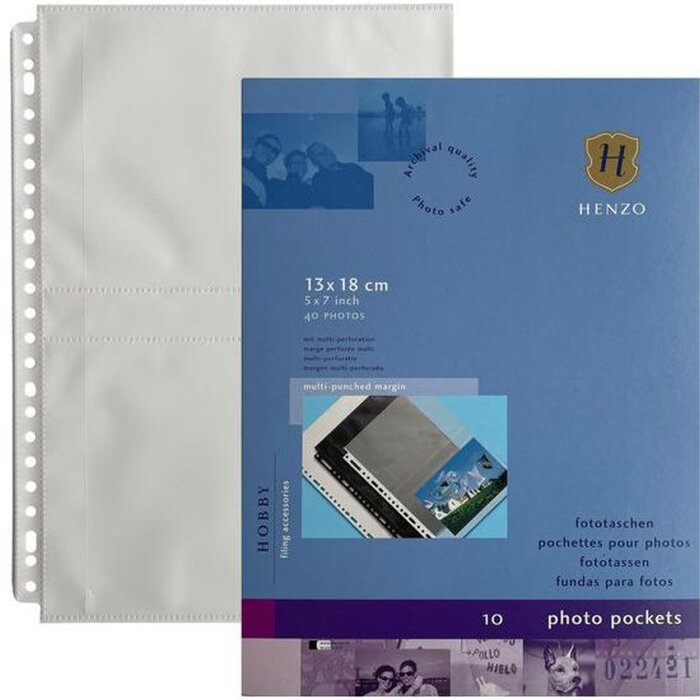 Henzo Photo Bags 4x 13x18 cm white