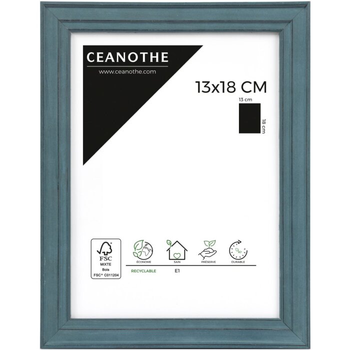 Ceanothe Wooden Frame Belle-Ile 13x18 cm blue