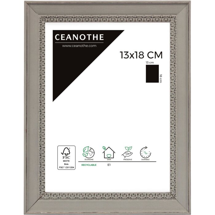 Wooden frame Alma 13x18 cm grey