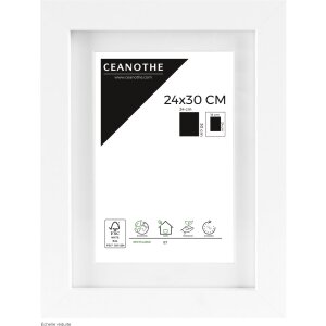 Ceanothe Picture Frame Oslo with mat 24x30 cm white