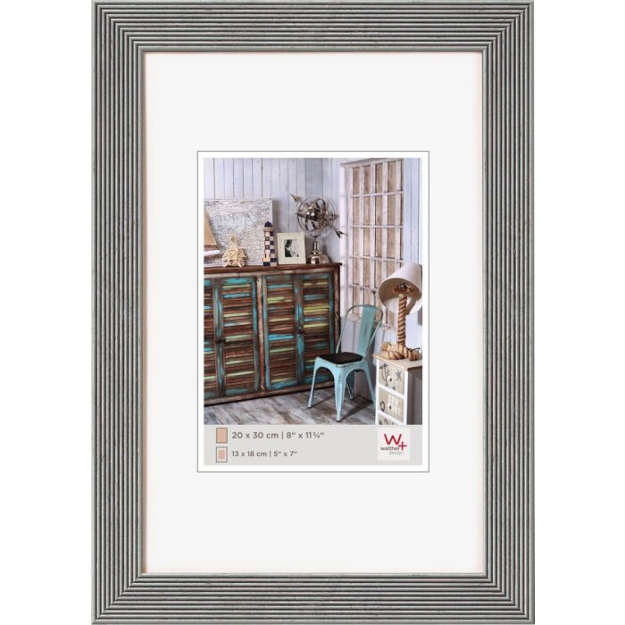 Grado 40x50 cm wooden frame - silver