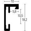 Nielsen Fire Protection Frame C2 Structure Silver Matt 30x42 cm