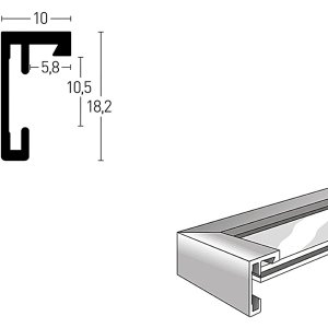 Nielsen Fire Protection Frame C2 Structure Grey Matt 50x70 cm