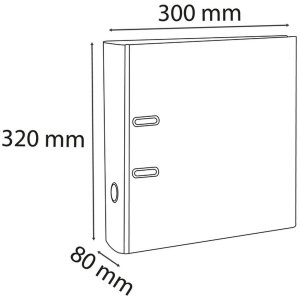 Exacompta Folder PREMTOUCH 80mm spine DIN A4 extra wide 2-ring mechanism