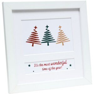 Deknudt Wooden Christmas Frame S45SK1E2 white 10x15 cm