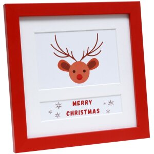 Deknudt Wooden Christmas Frame S45SK4E2 red 10x15 cm