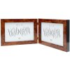 Deknudt Double Frame S46RG1 Burl Wood Look 2 Photos 13x18 cm Landscape Format